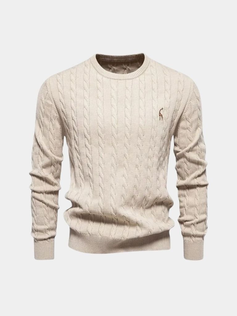 Cotton  Crew Neck Pullover Sweater - Verocci Essentials