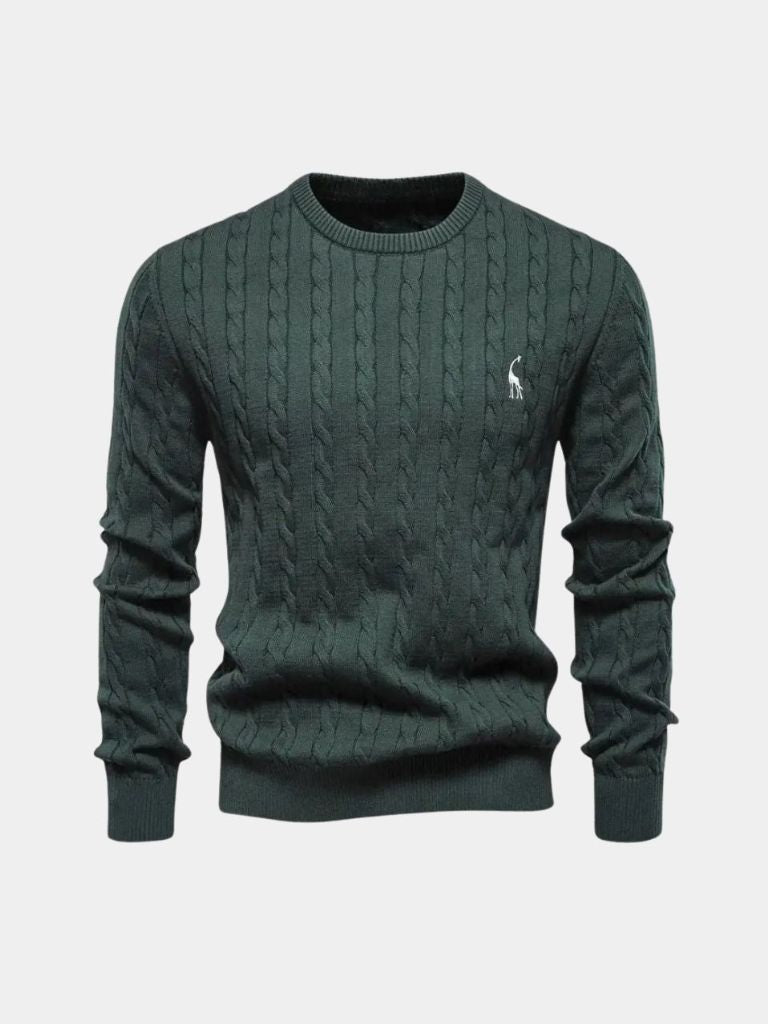 Cotton  Crew Neck Pullover Sweater - Verocci Essentials