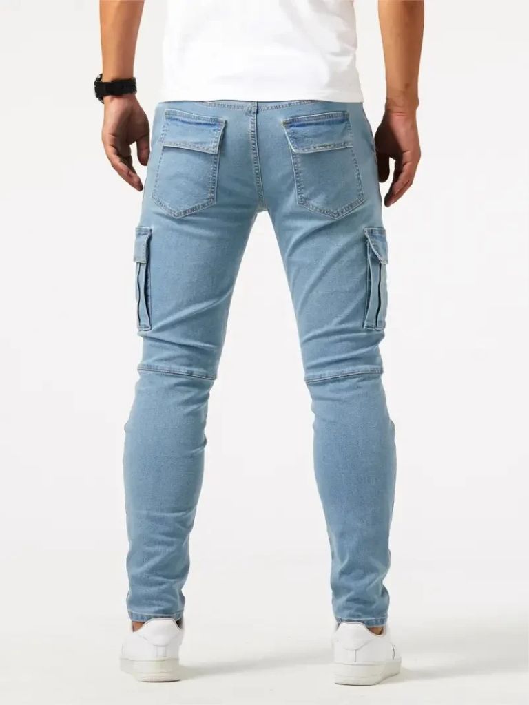 Denim Jeans Cargo Trousers - Verocci Essentials