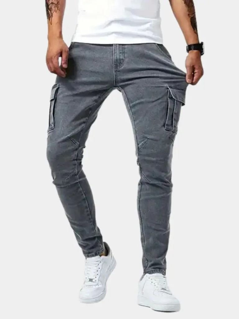 Denim Jeans Cargo Trousers - Verocci Essentials