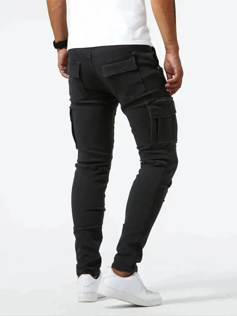 Denim Jeans Cargo Trousers - Verocci Essentials
