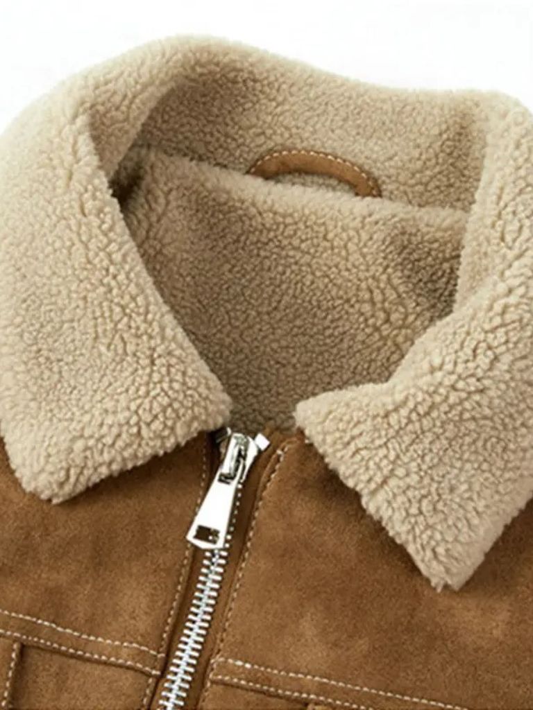 Essential Fleece Suede Jacket - Verocci Essentials