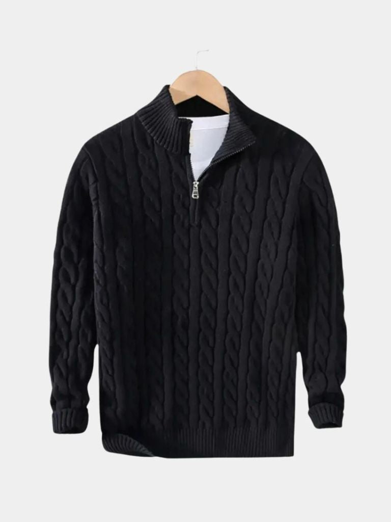 Essential Half Zip Curve Sweater - Verocci Essentials
