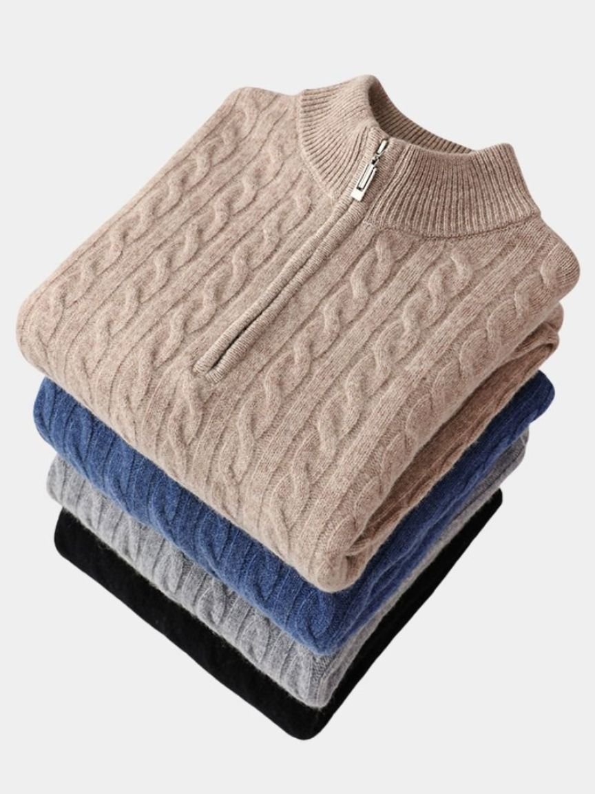 Essential Half Zip Curve Sweater - Verocci Essentials