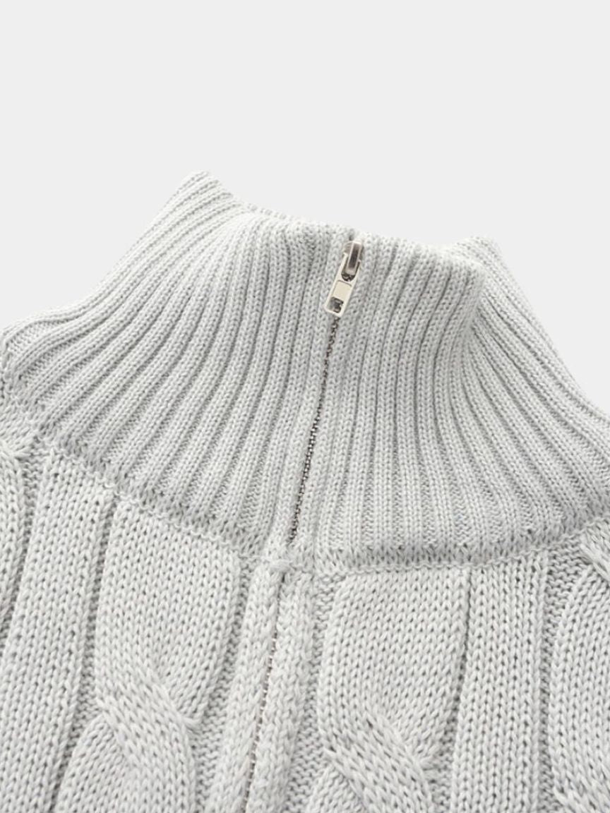 Essential Half Zip Curve Sweater - Verocci Essentials