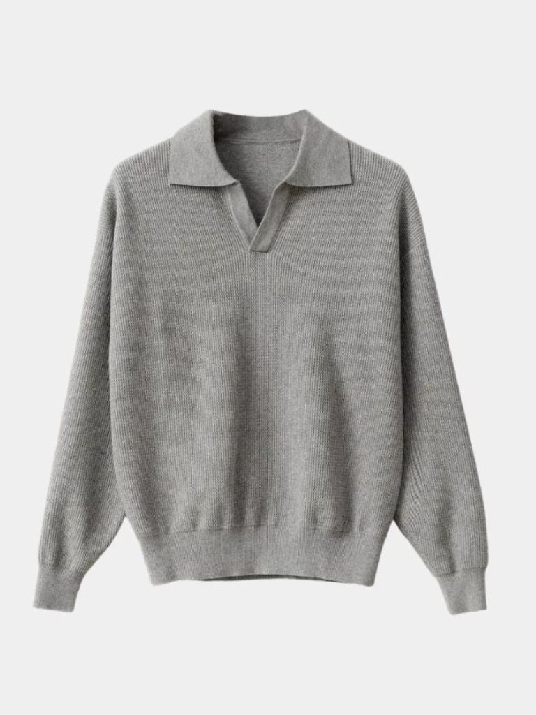 Essential V-Neck Polo Pullover - Verocci Essentials