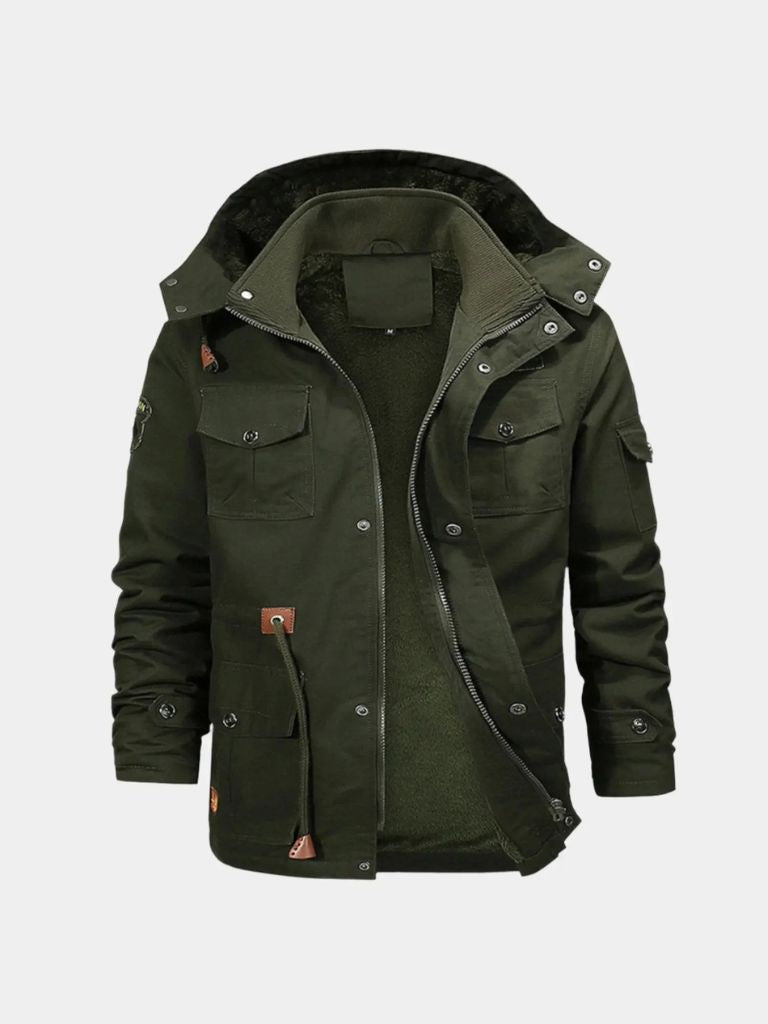 Fleece Hooded Bomber Jacket - Verocci Essentials
