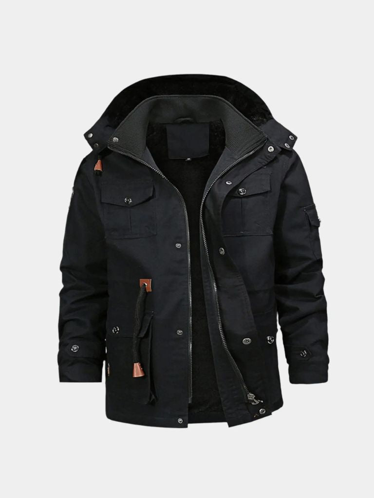 Fleece Hooded Bomber Jacket - Verocci Essentials