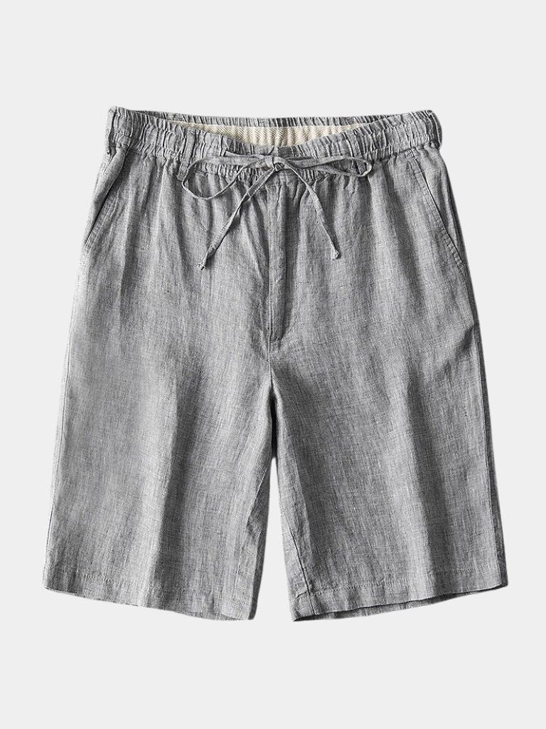 Gris Mariner Linen Shorts - Verocci Essentials