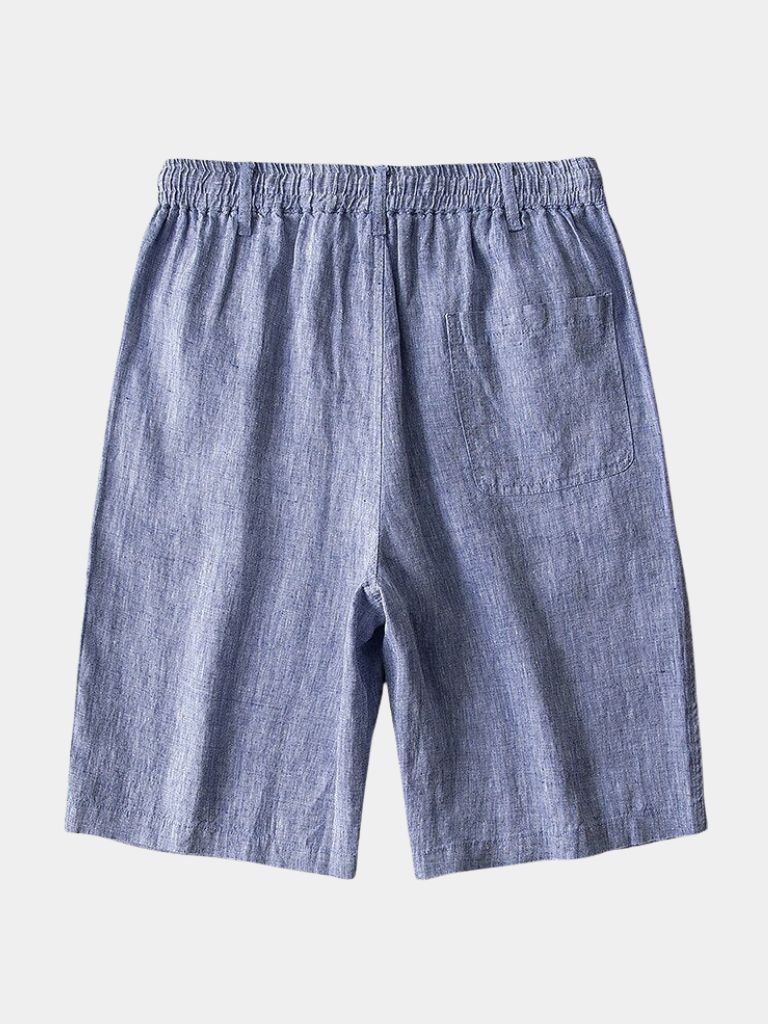 Gris Mariner Linen Shorts - Verocci Essentials