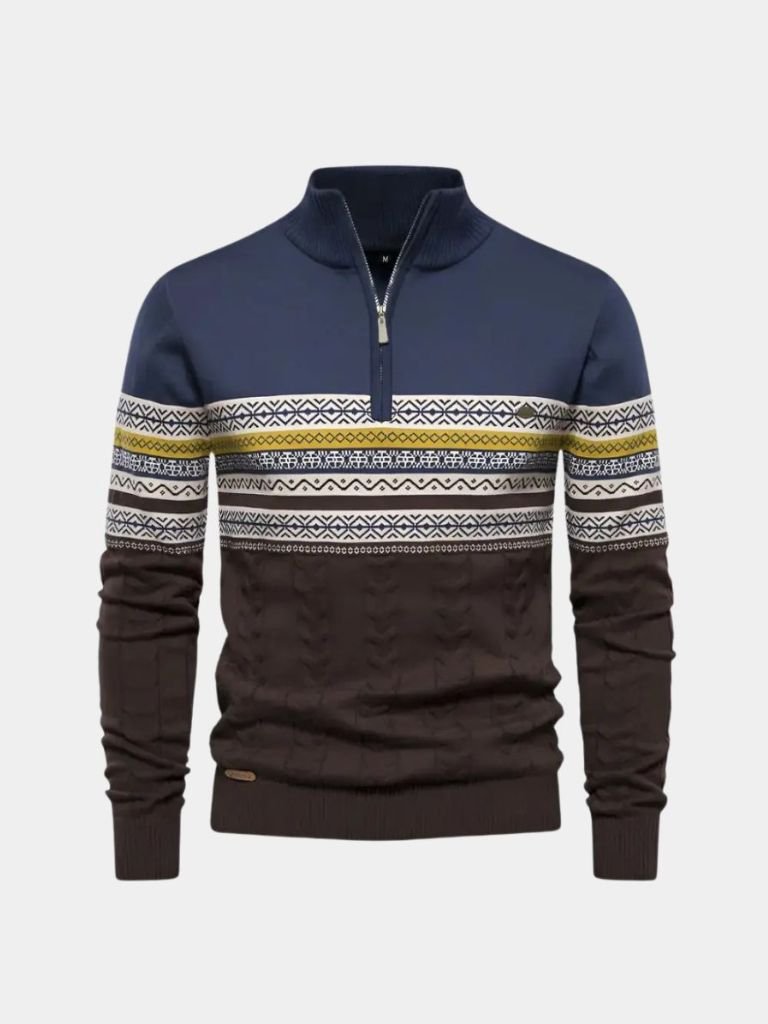 Half Zip Knit Pullover Sweater - Verocci Essentials