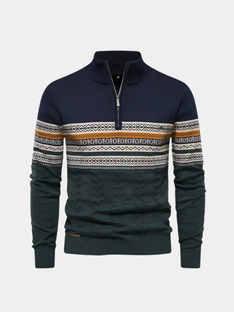 Half Zip Knit Pullover Sweater - Verocci Essentials