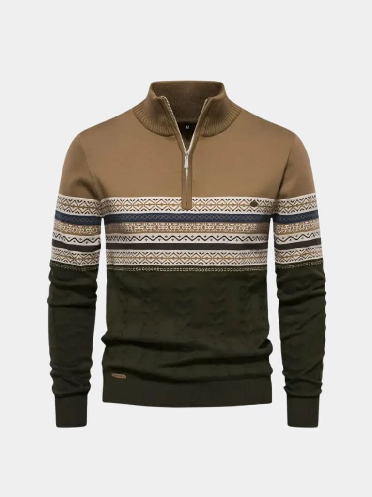 Half Zip Knit Pullover Sweater - Verocci Essentials