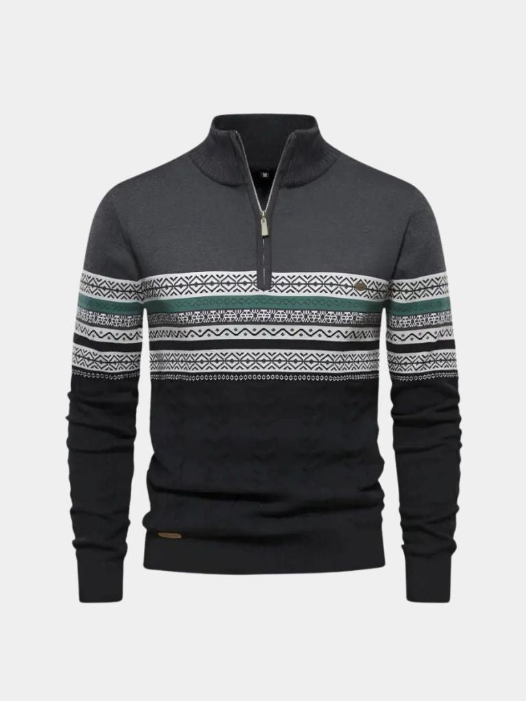 Half Zip Knit Pullover Sweater - Verocci Essentials