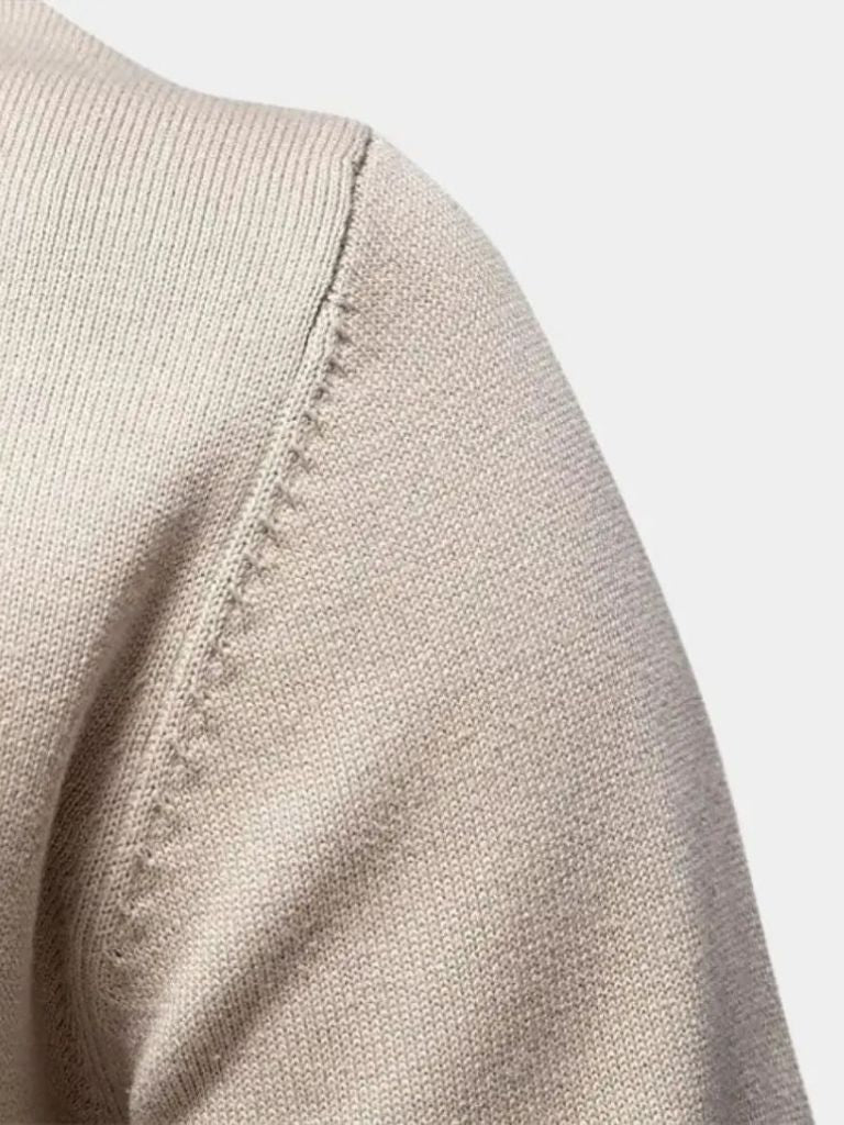 Half Zip Knitwear Solid Color Cardigan Sweater - Verocci Essentials
