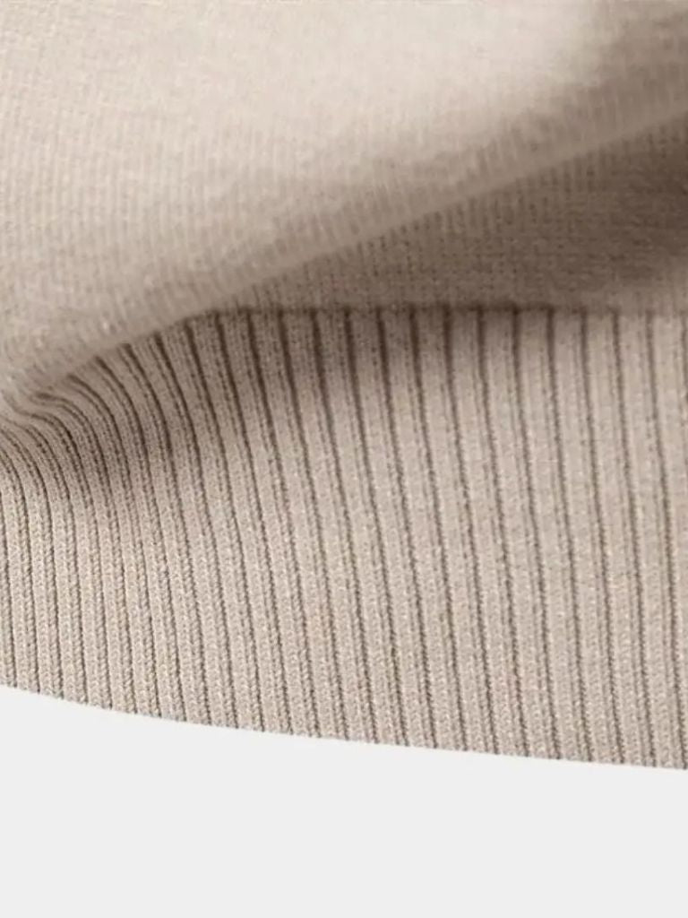 Half Zip Knitwear Solid Color Cardigan Sweater - Verocci Essentials