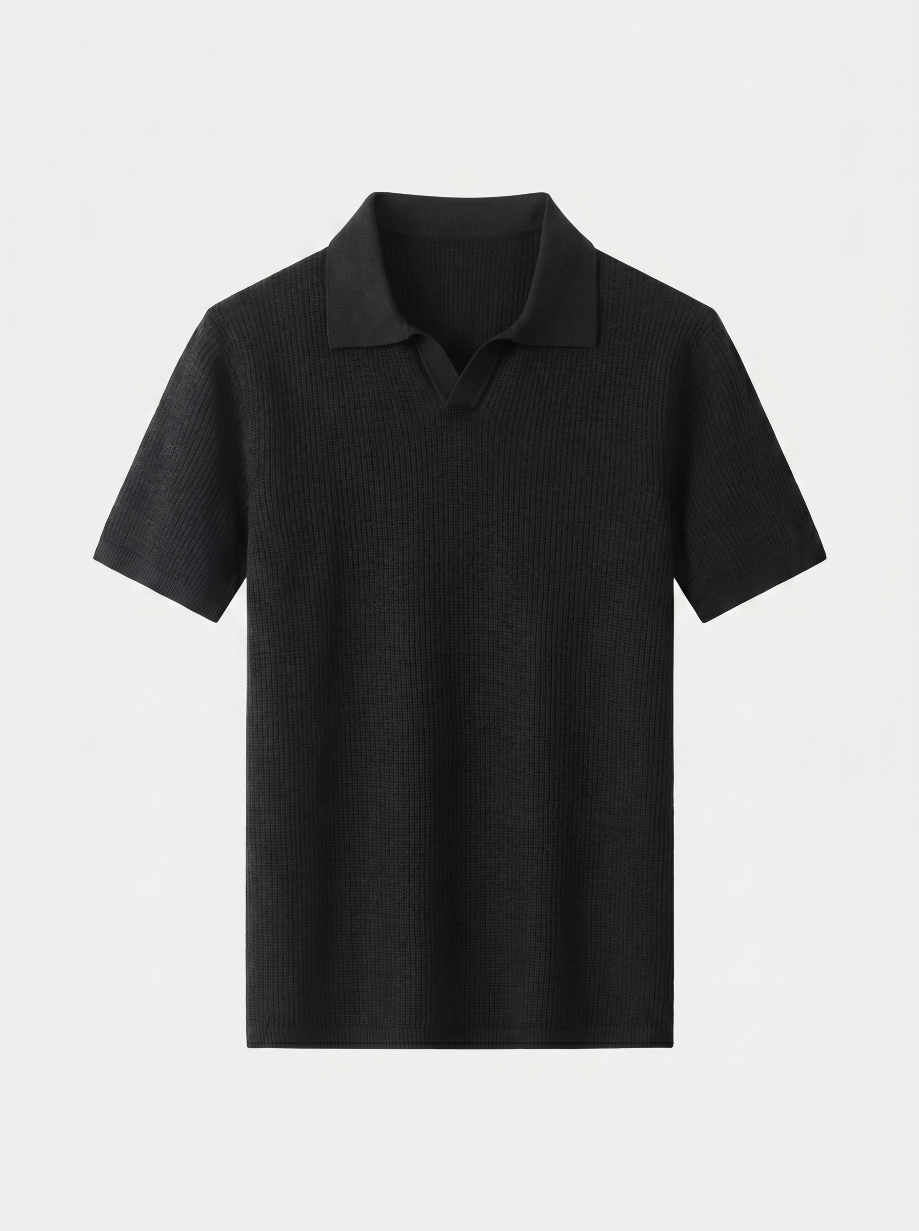 Casual Buttonless Knit Polo Shirt - Verocci Essentials