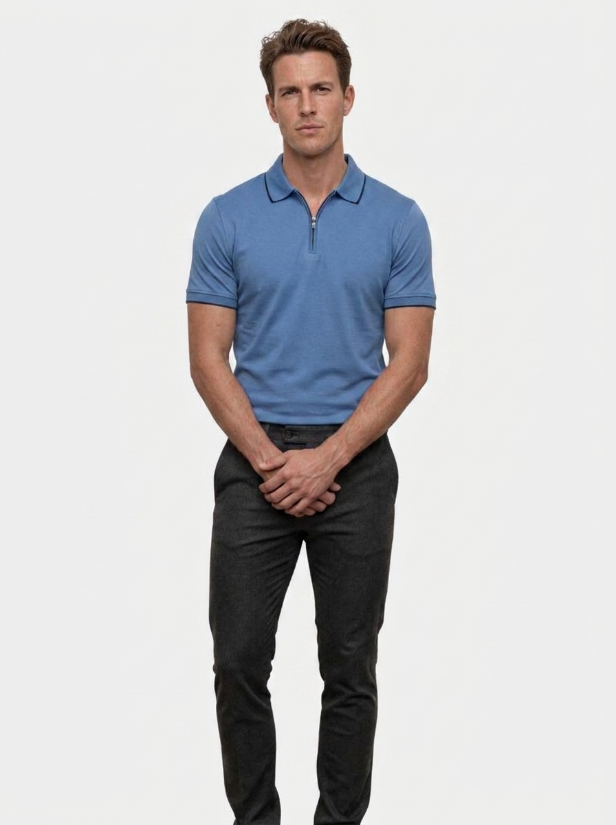 Regis Quarter Zip Polo – Verocci Essentials