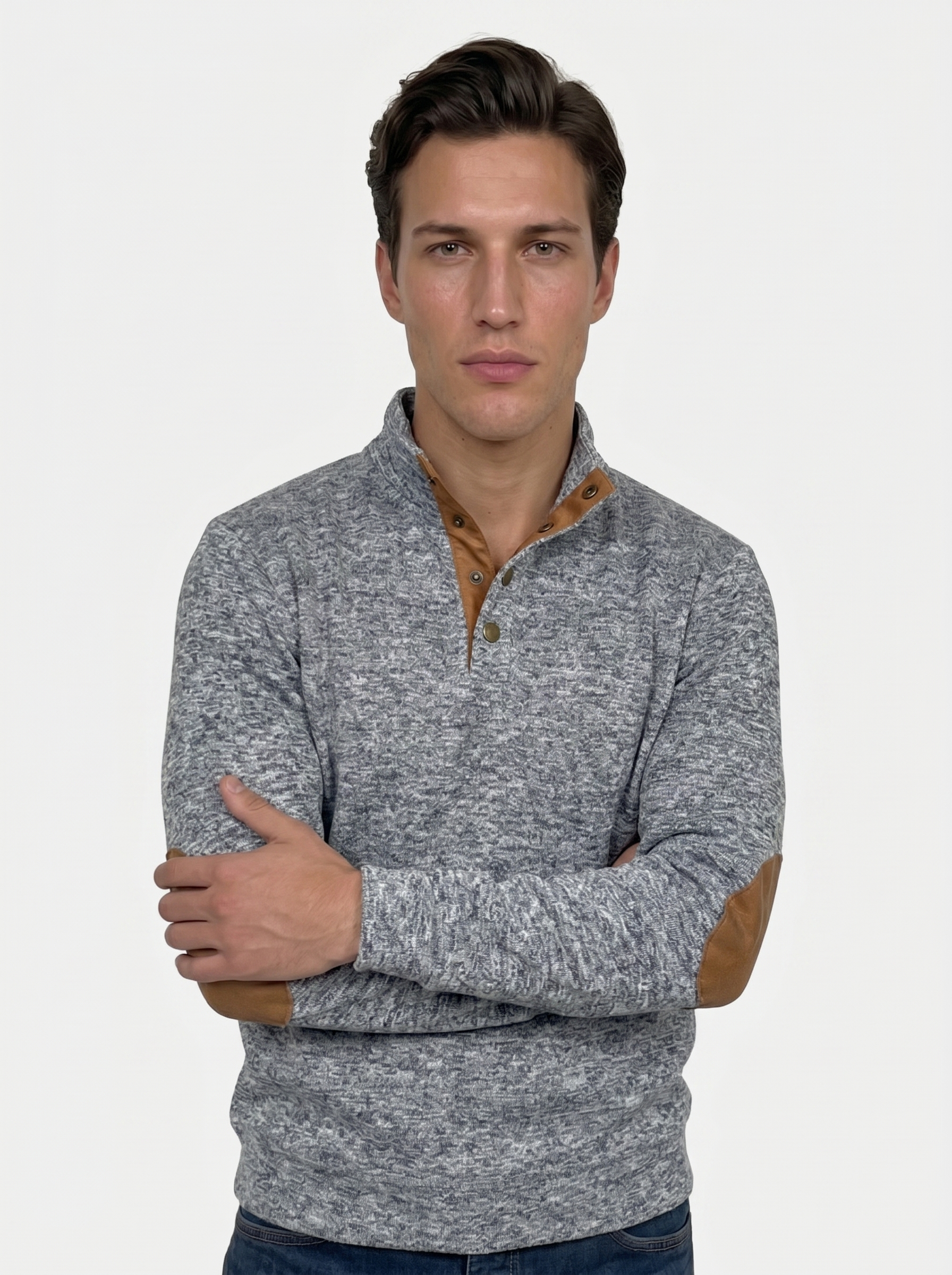 Lucien Heritage Elbow High Collar Pullover - Verocci Essentials