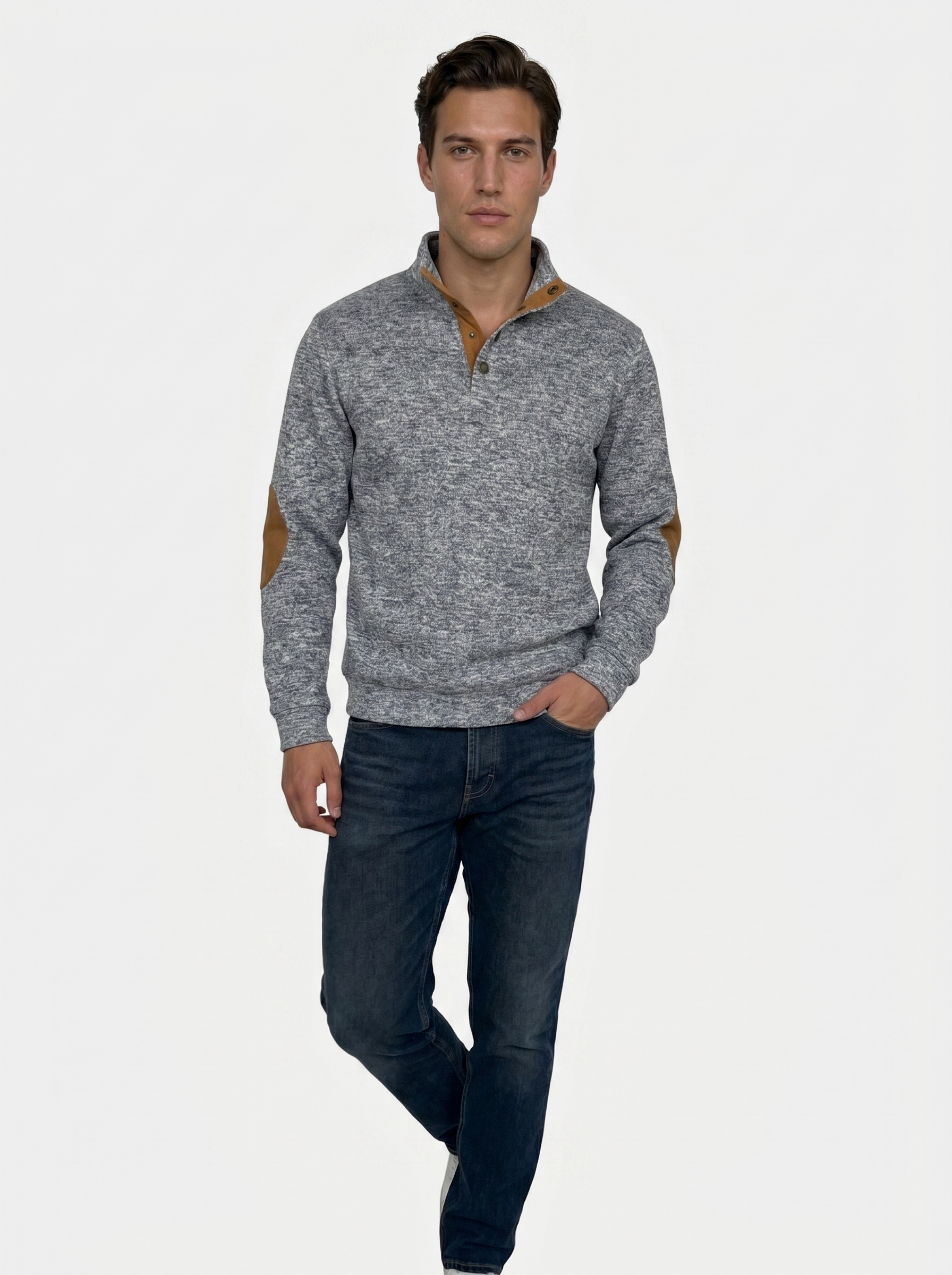 Lucien Heritage Elbow High Collar Pullover - Verocci Essentials