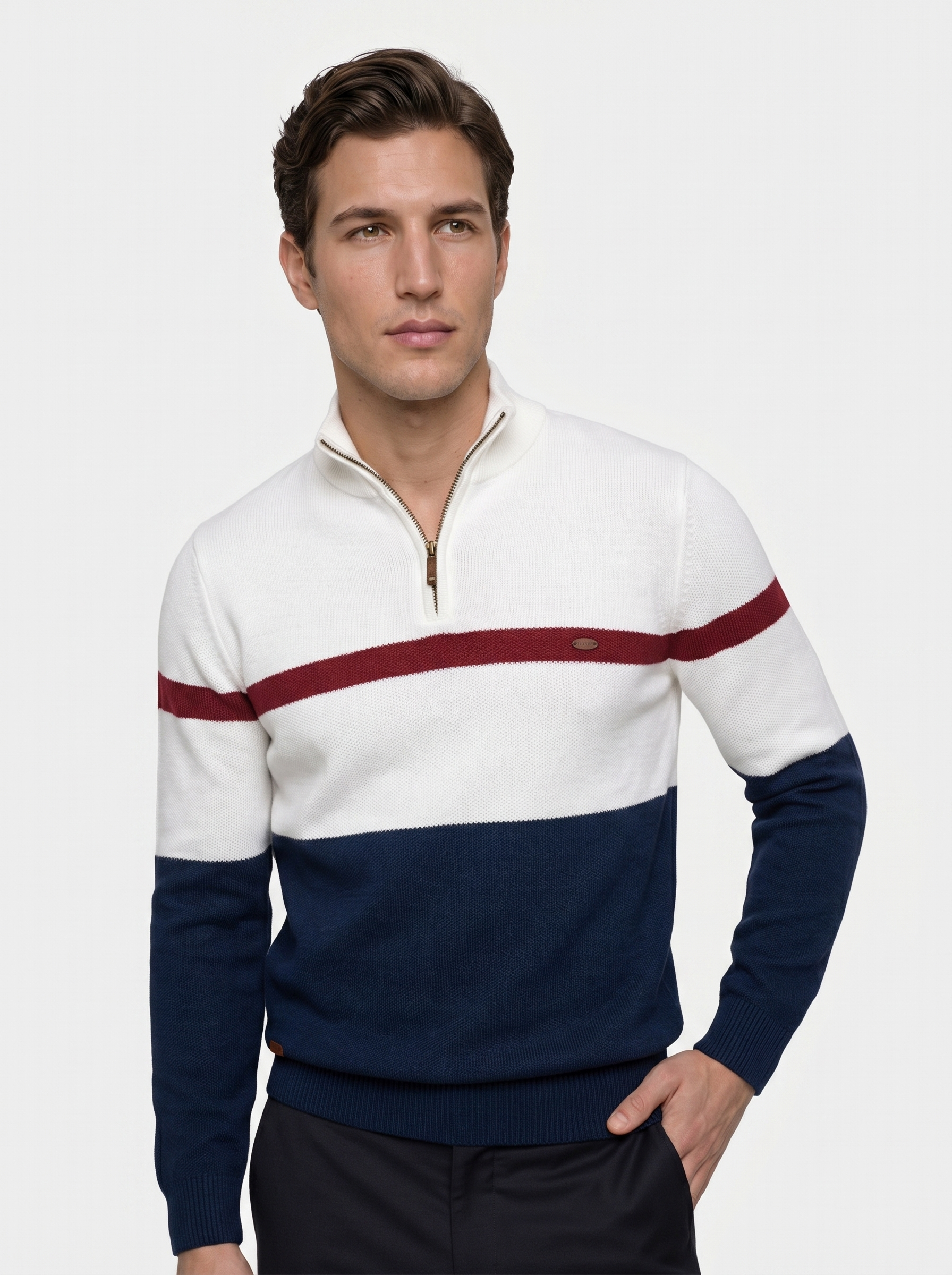 Quarter-Zip Jumper Sweater - Verocci Essentials