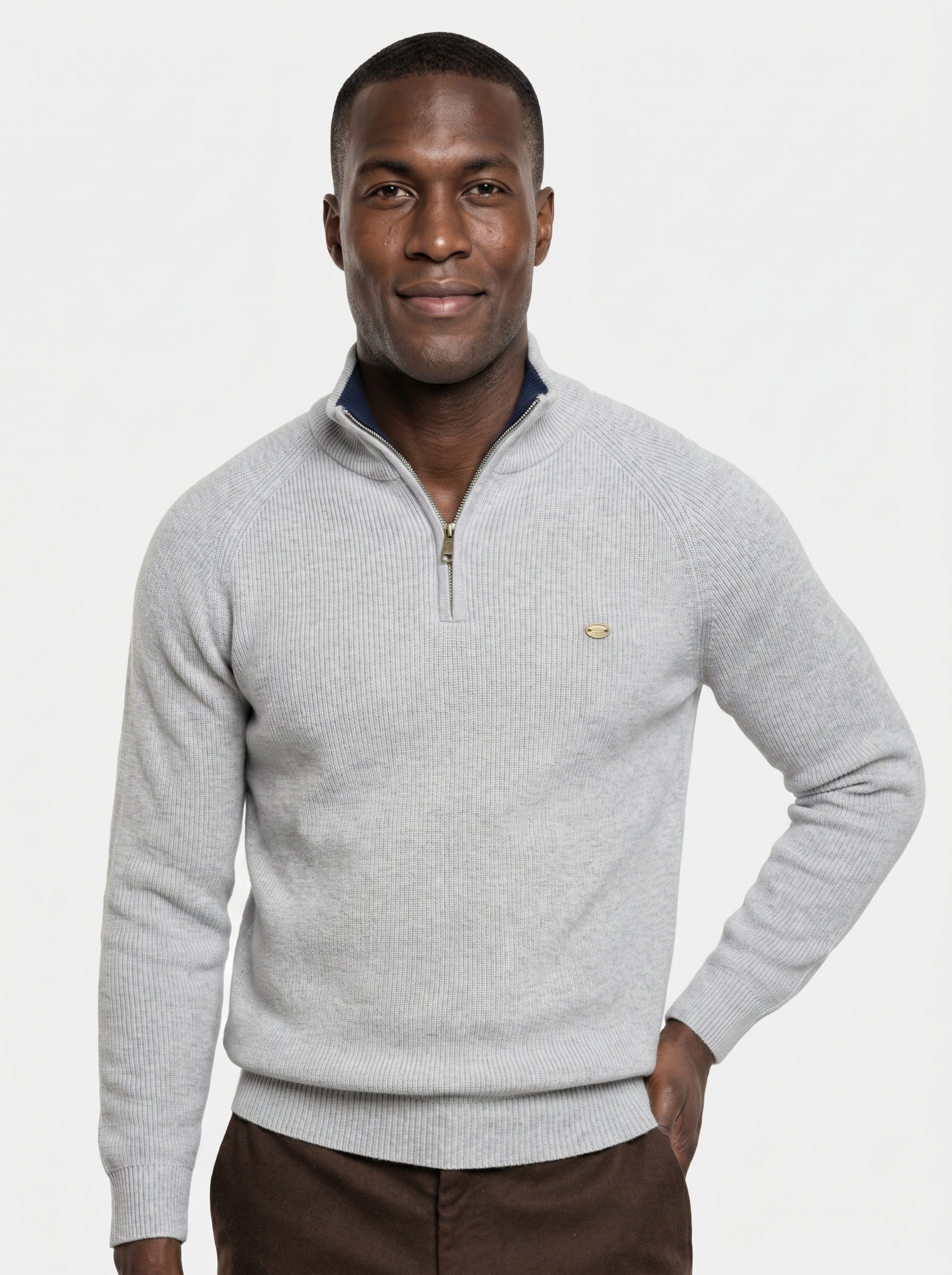 Elegant Quarter Zip Sweater - Verocci Essentials