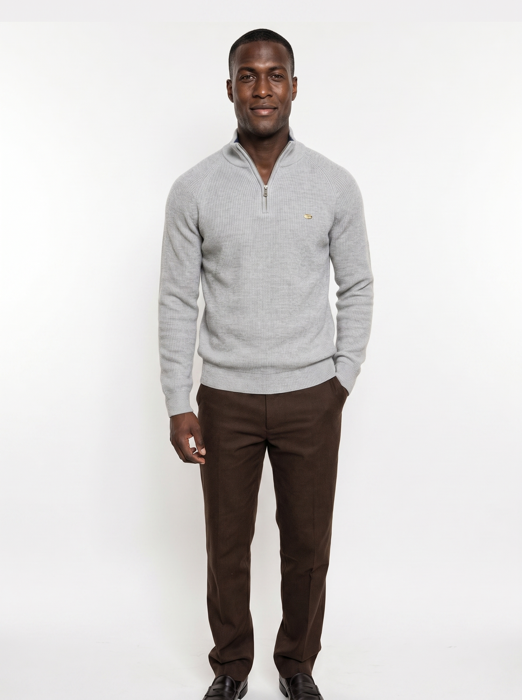 Elegant Quarter Zip Sweater - Verocci Essentials