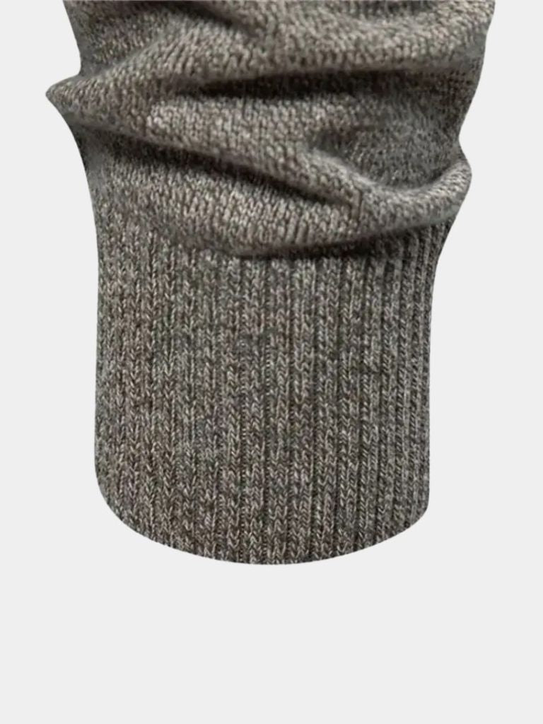 Knitted Stand Collar Cotton Cardigan - Verocci Essentials