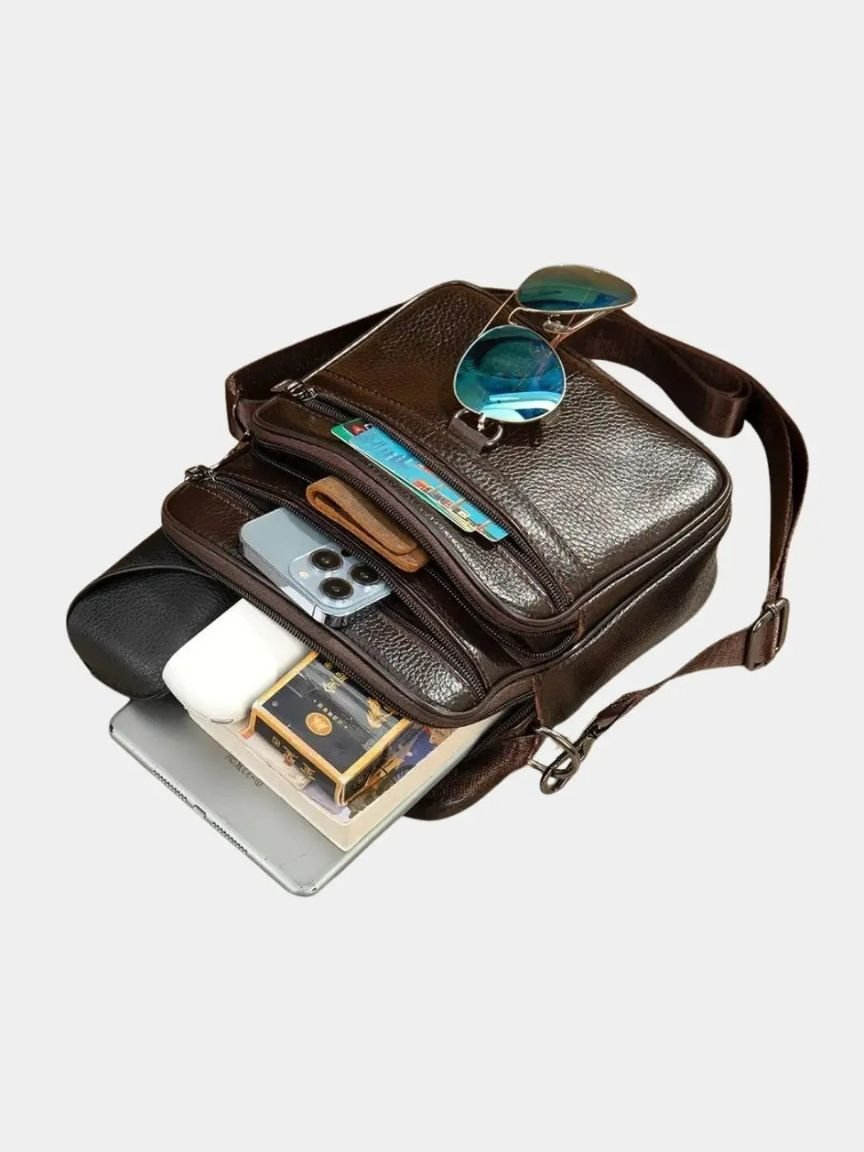 Leather Men's Shoulder Bag - Verocci Essentials
