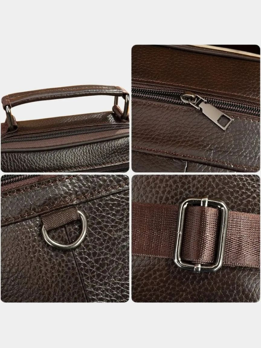 Leather Men's Shoulder Bag - Verocci Essentials