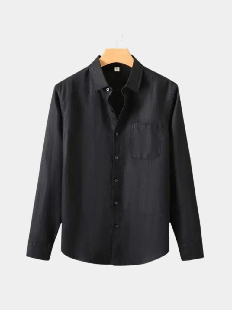 Long Sleeve Essential Linen Shirt - Verocci Essentials