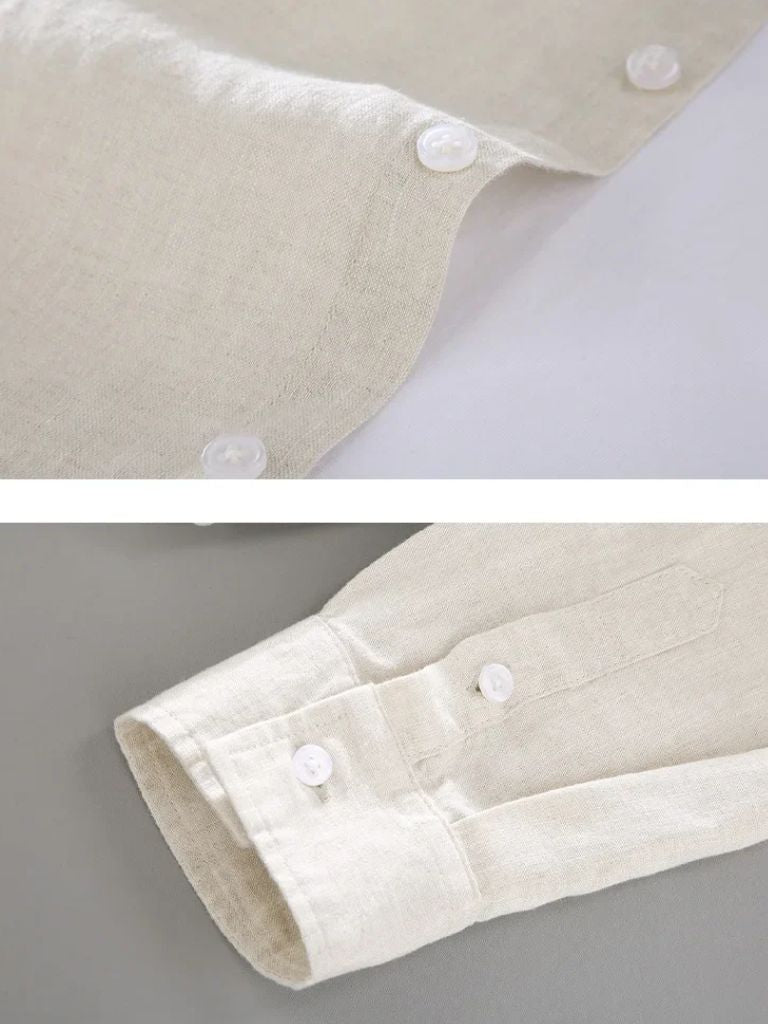 Long Sleeve Essential Linen Shirt - Verocci Essentials