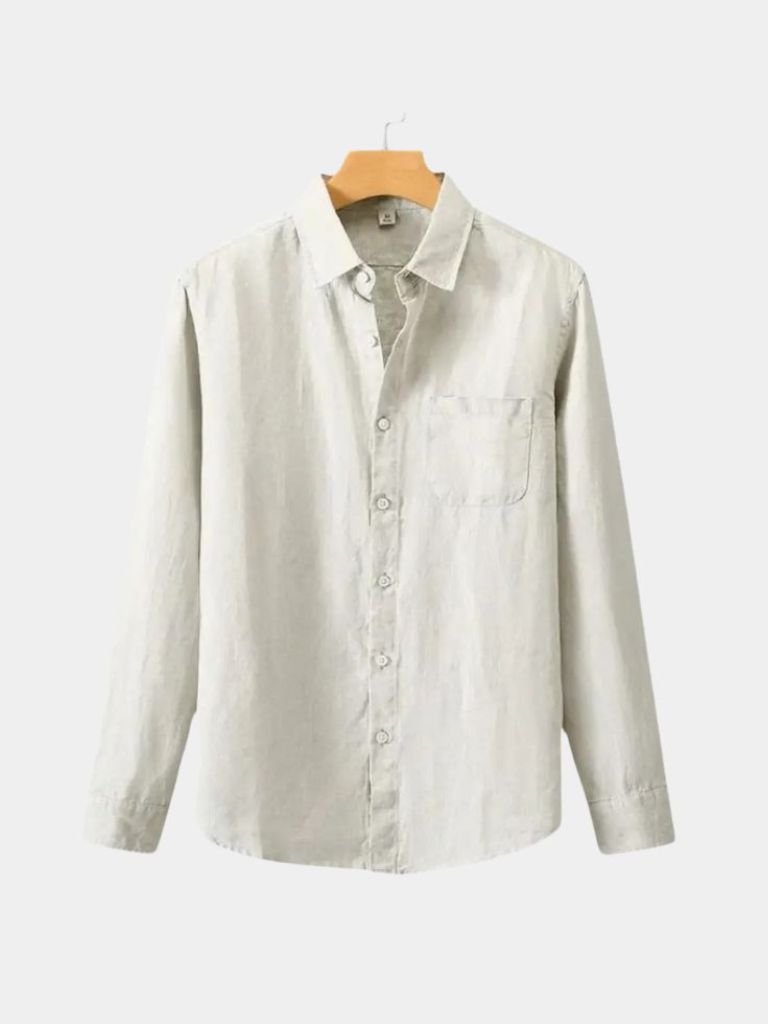 Long Sleeve Essential Linen Shirt - Verocci Essentials