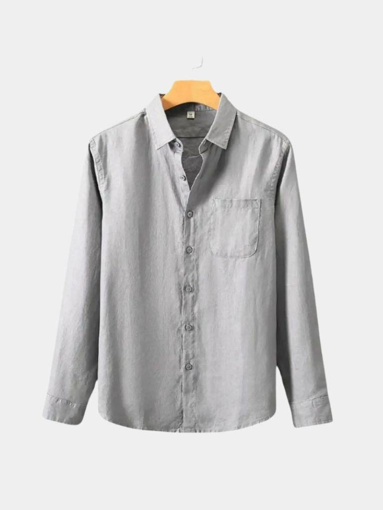 Long Sleeve Essential Linen Shirt - Verocci Essentials