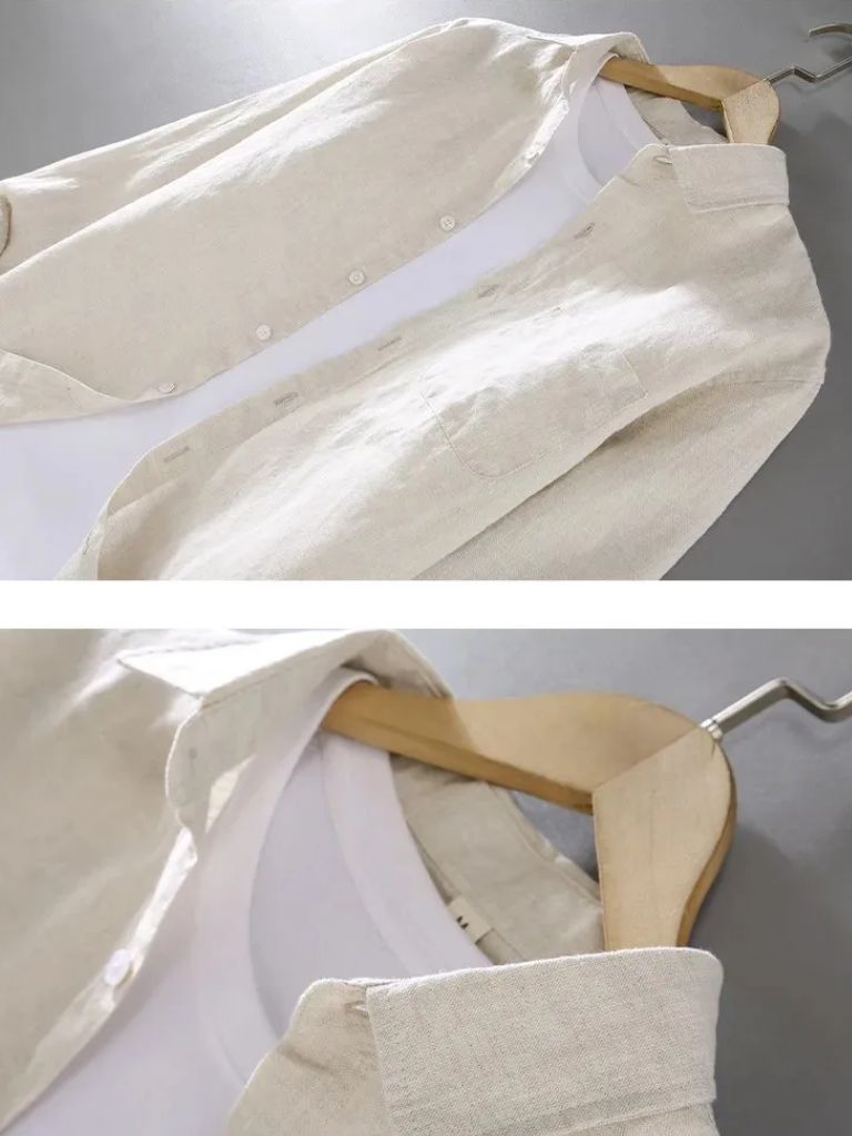 Long Sleeve Essential Linen Shirt - Verocci Essentials
