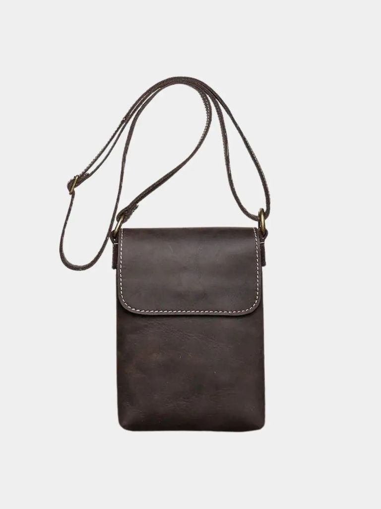 Men's Mini Leather Shoulder Bag - Verocci Essentials