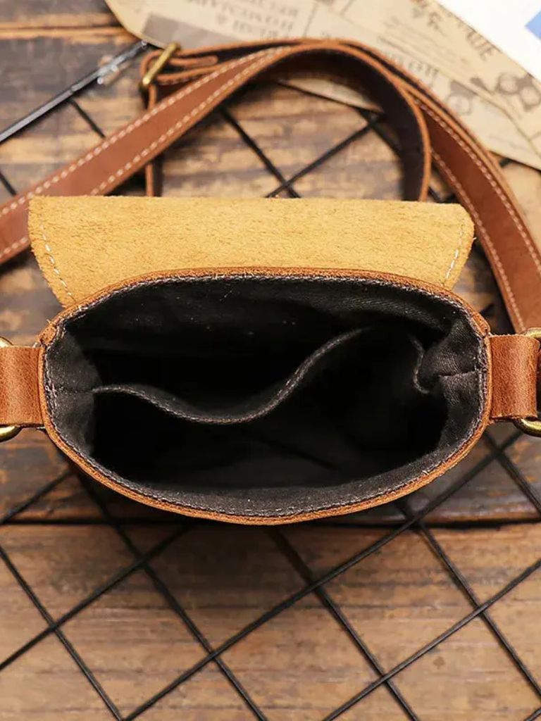 Men's Mini Leather Shoulder Bag - Verocci Essentials