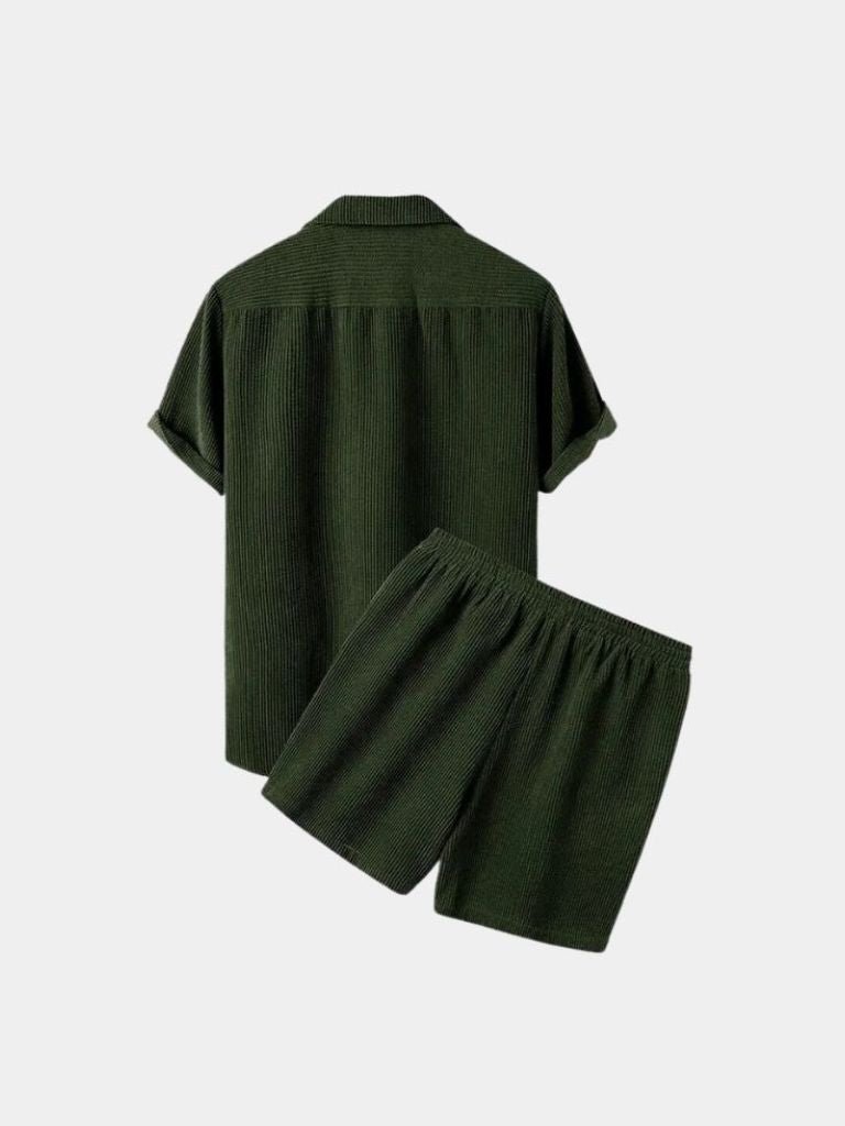 Summer Corduroy Set Shorts and Shirt - Verocci Essentials