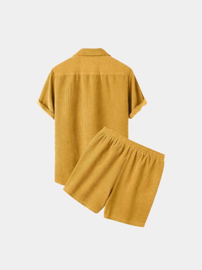 Summer Corduroy Set Shorts and Shirt - Verocci Essentials
