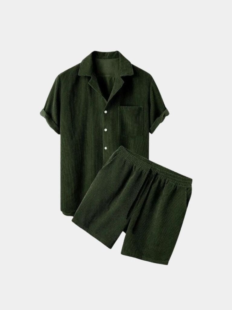 Summer Corduroy Set Shorts and Shirt - Verocci Essentials