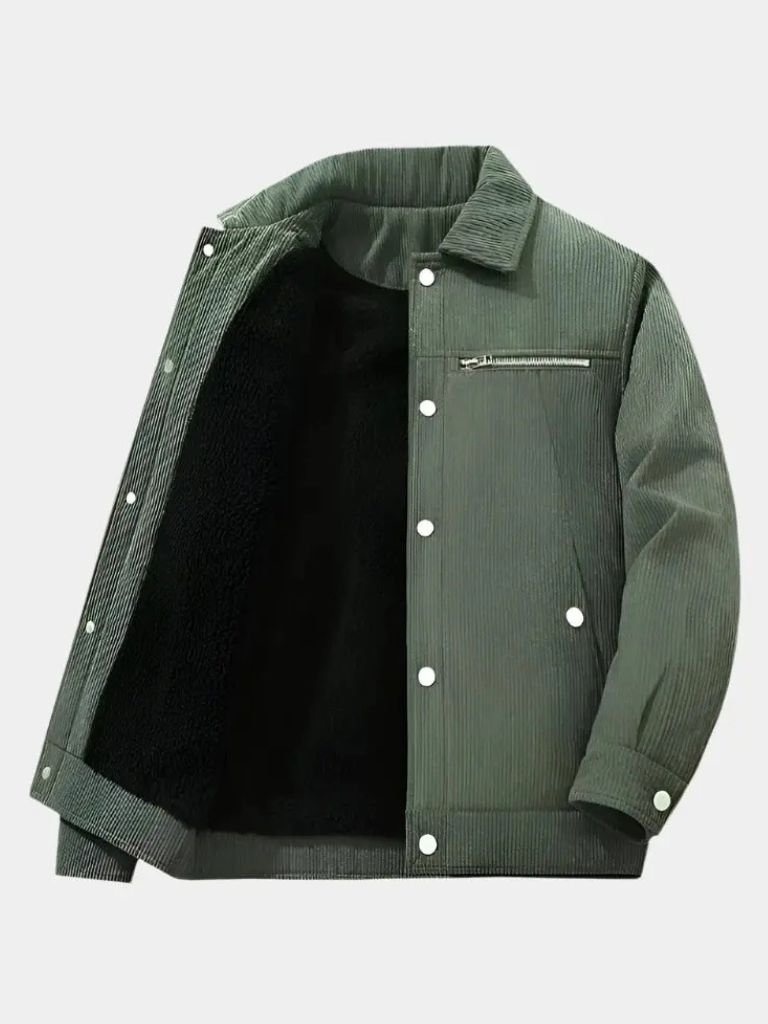 Minimalist Corduroy Sherpa Jacket - Verocci Essentials