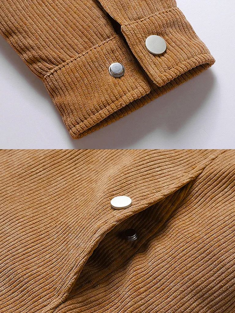 Minimalist Corduroy Sherpa Jacket - Verocci Essentials