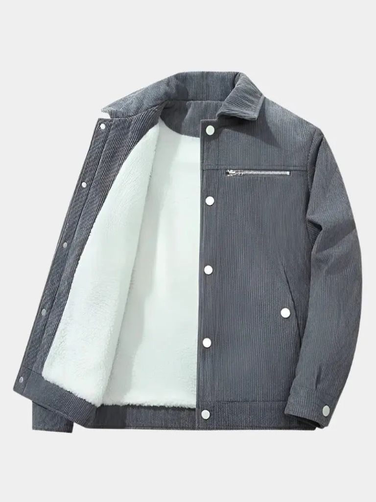 Minimalist Corduroy Sherpa Jacket - Verocci Essentials