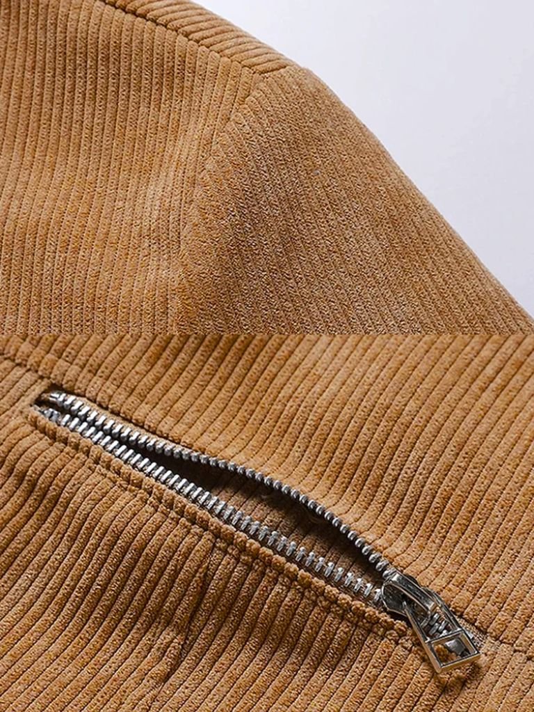 Minimalist Corduroy Sherpa Jacket - Verocci Essentials