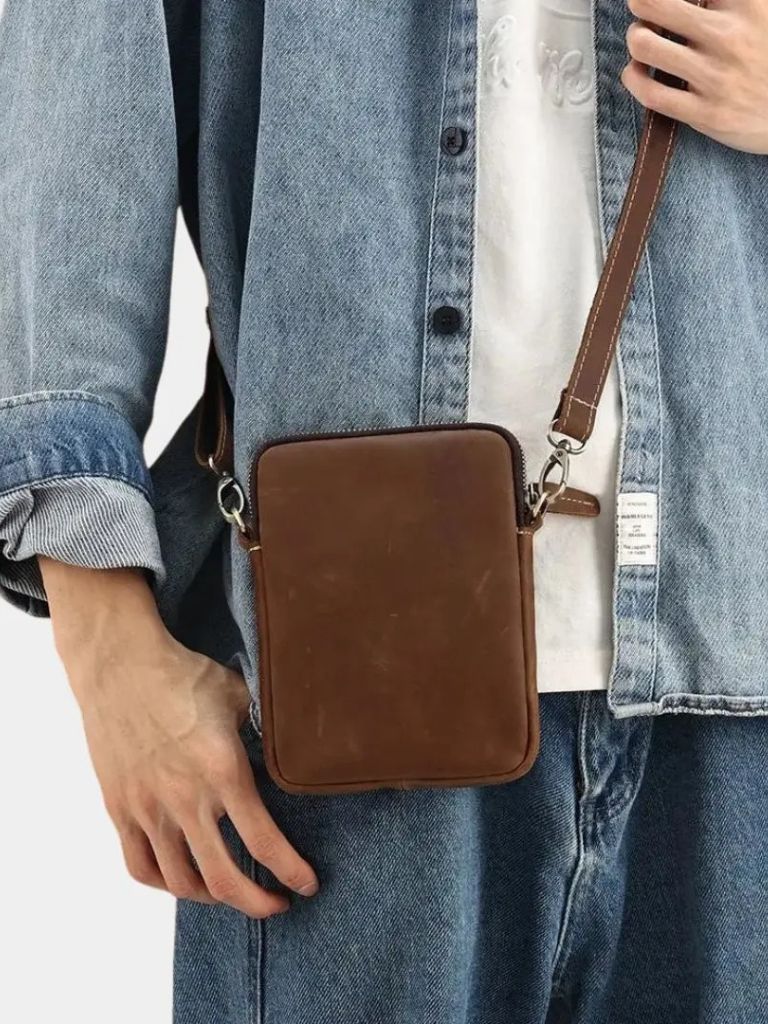 Minimalist Crossbody Leather Bag - Verocci Essentials