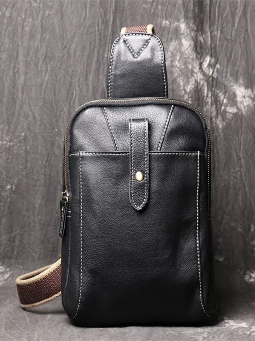 Minimalist Leather Shoulder Bag - Verocci Essentials