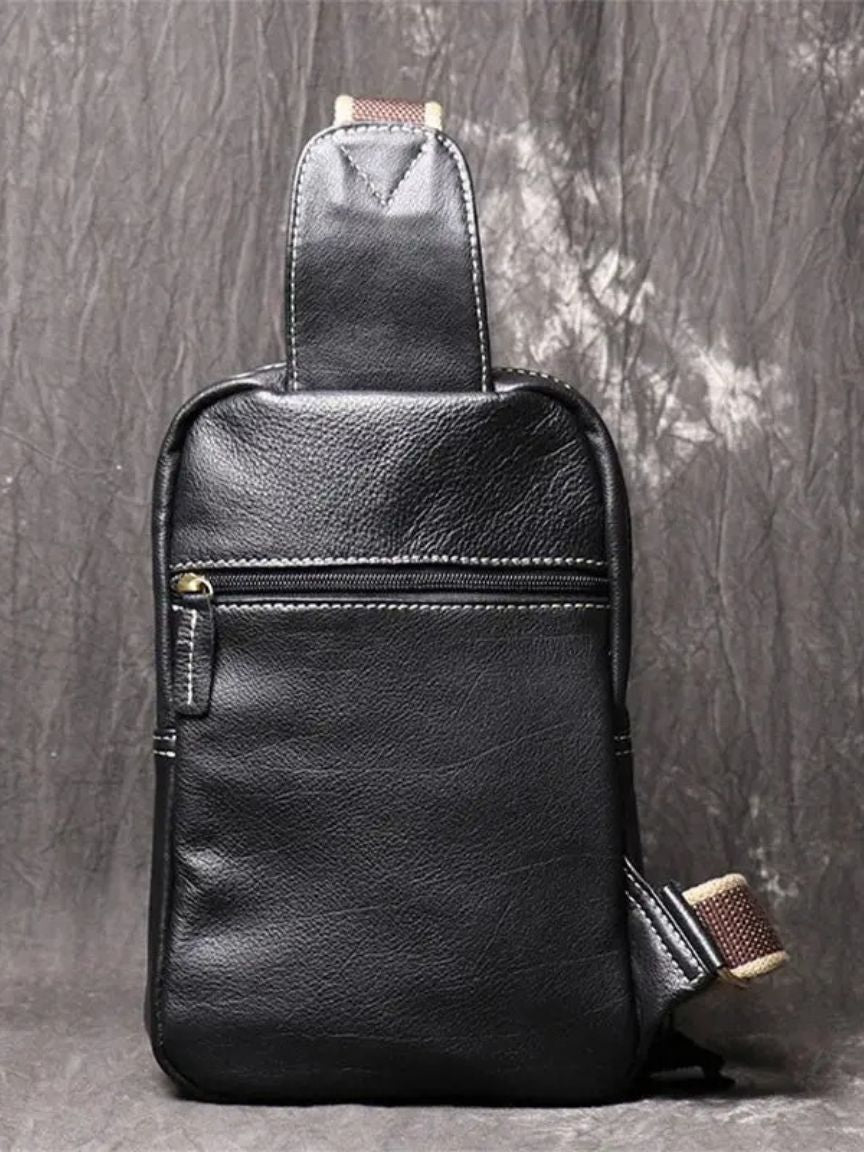 Minimalist Leather Shoulder Bag - Verocci Essentials