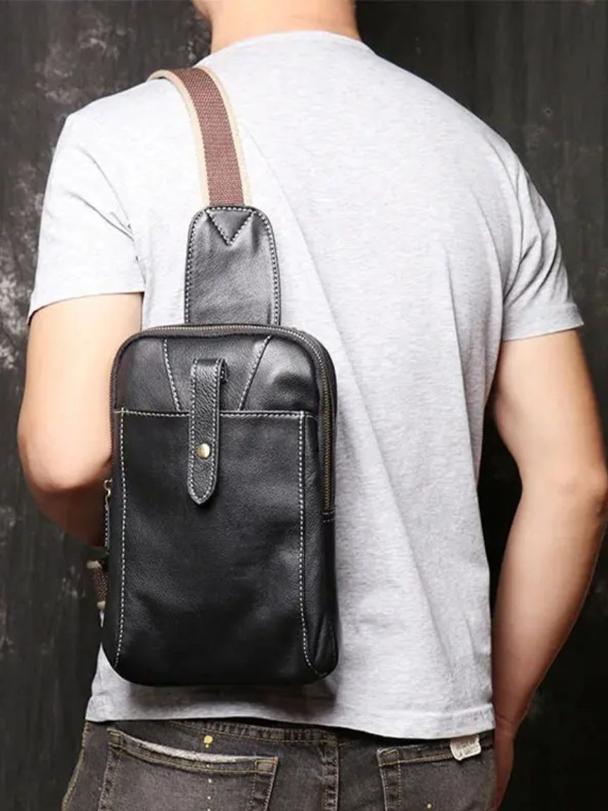 Minimalist Leather Shoulder Bag - Verocci Essentials