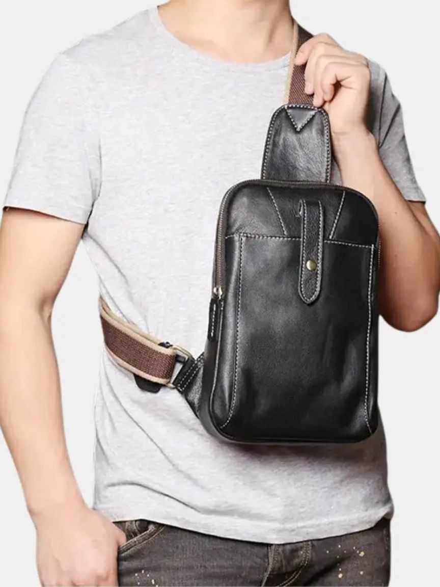Minimalist Leather Shoulder Bag - Verocci Essentials