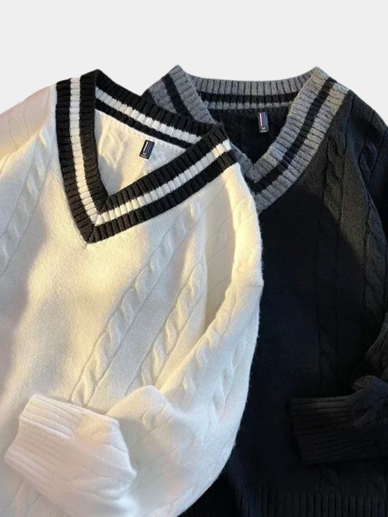 Minimalist V-Neck Sweater - Verocci Essentials